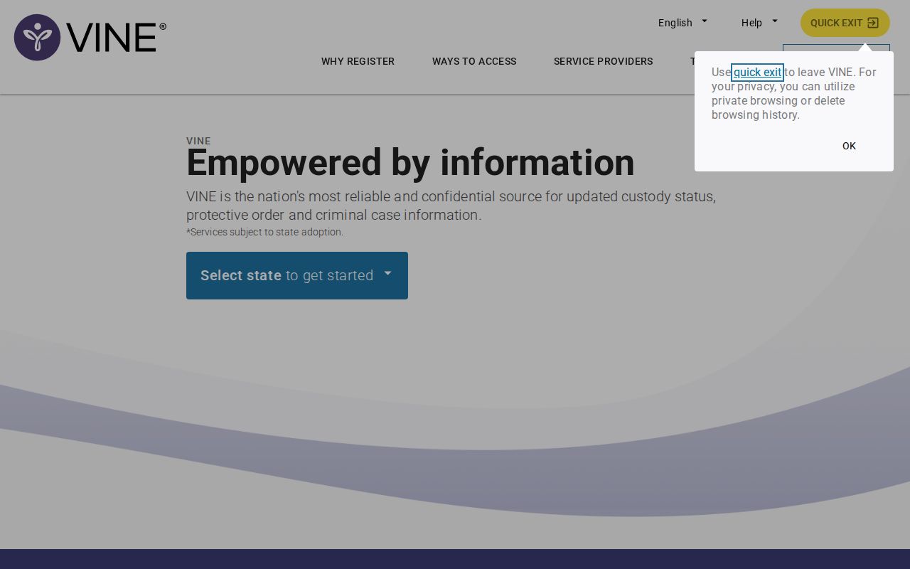 MI-VINE search screen for an Isabella County inmate release check